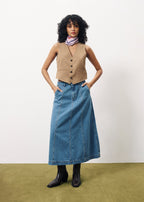Ermeline Skirt - Denim Blue