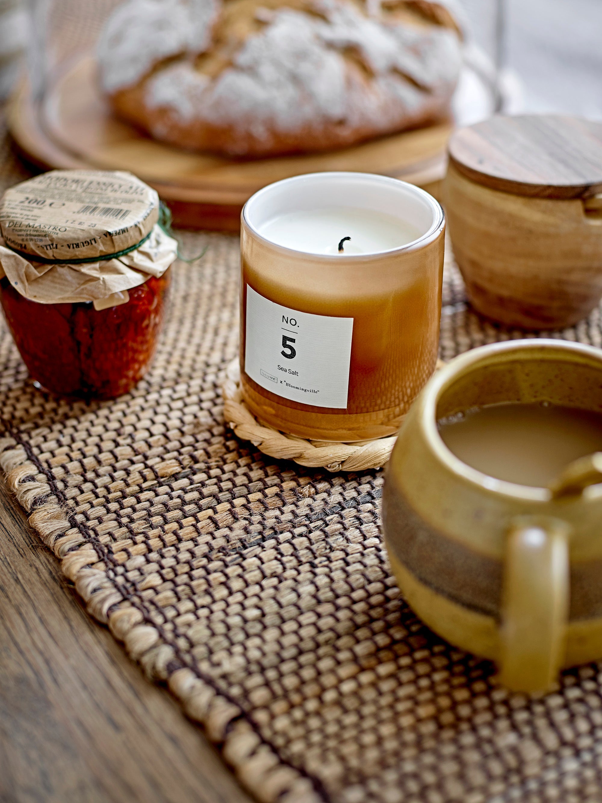 Solange - Lot de 12 Mugs - Naturel - Grès