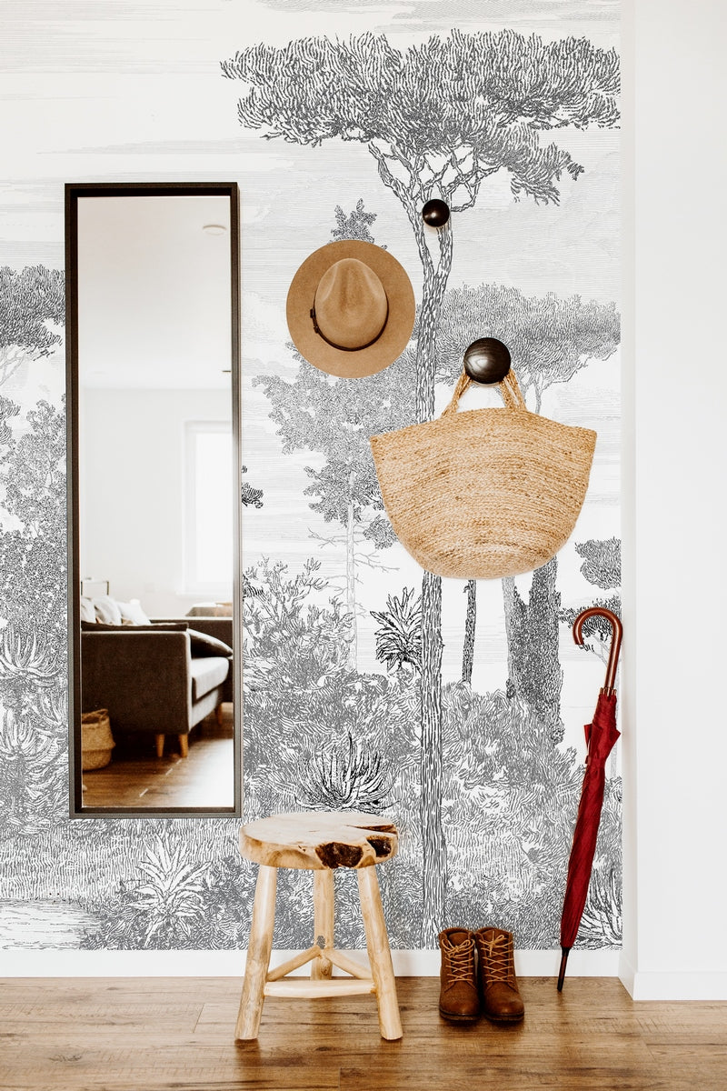 Forêts De Pins Wall Mural - Grigio Umbro