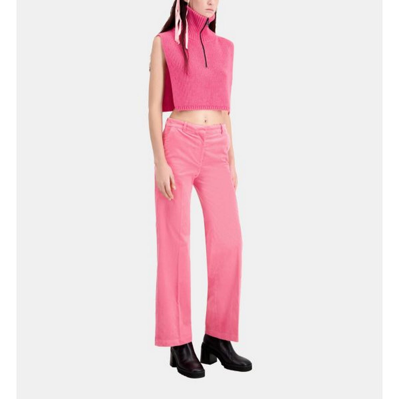 The Kooples - Pantalon En Velours - Rose - Femme