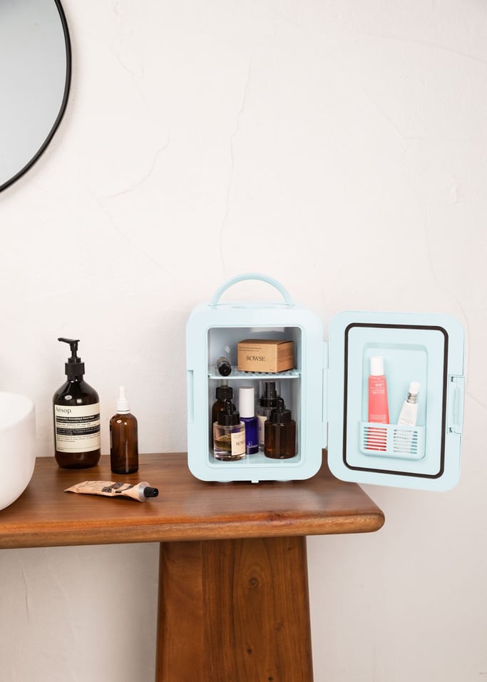 Fridge Mini Box - Mini Réfrigérateur Avec Fonction Chaud/Froid 4 L - Bleu Pastel