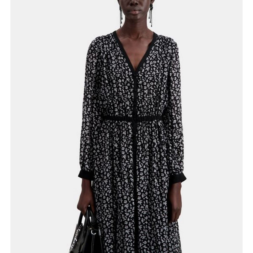 The Kooples - Vestido camisero - Negro - Mujer