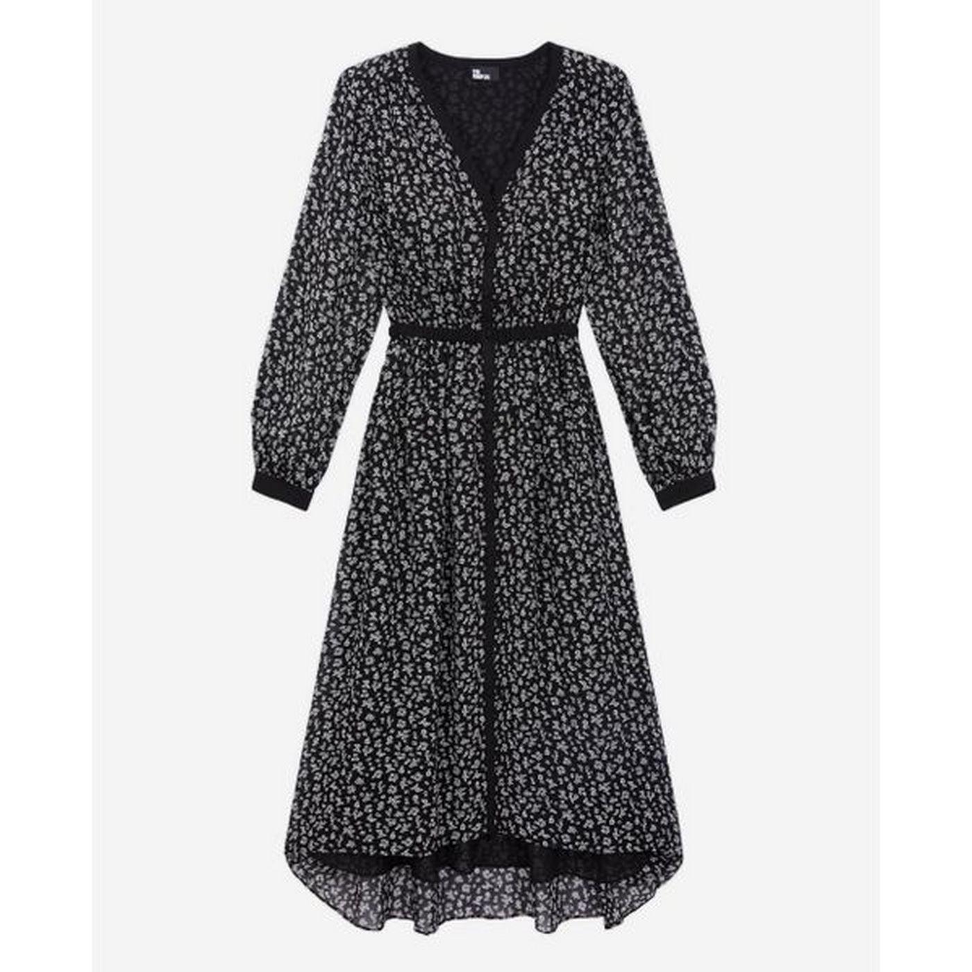 The Kooples - Vestido camisero - Negro - Mujer