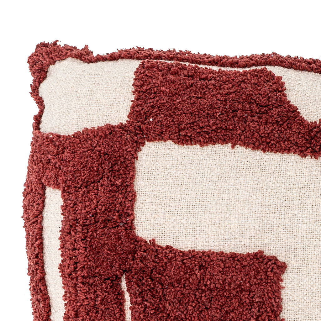 Olica - Cojín - Rojo - Algodón Oeko-Tex®