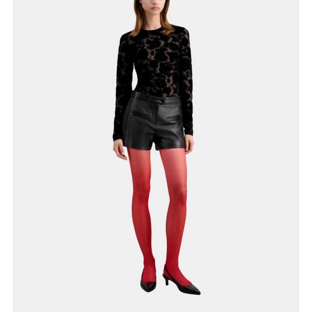 The Kooples - Short Biker De Piel - Mujer