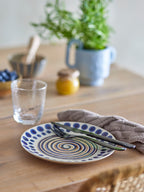 Shama - Lot de 6 Assiettes - Multicolore - Grès