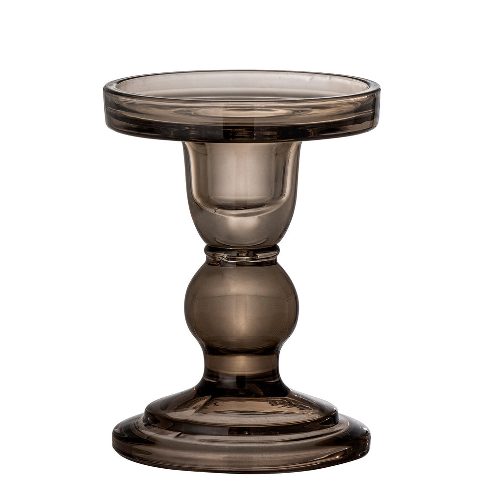 Joslyn - Lot de 12 Bougeoirs - Gris - Verre