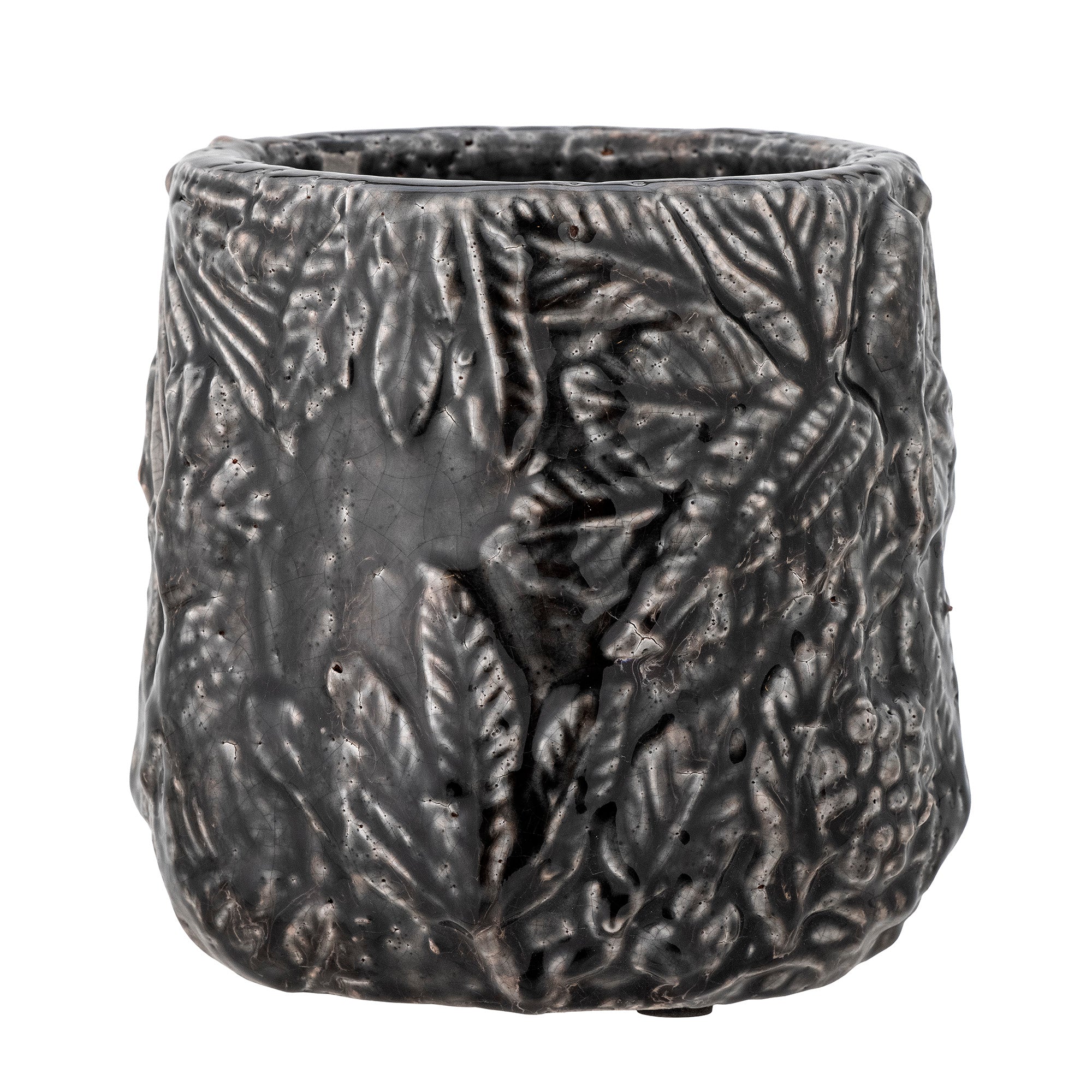 Nikou - Deco Plant Pot - Black - Terracotta