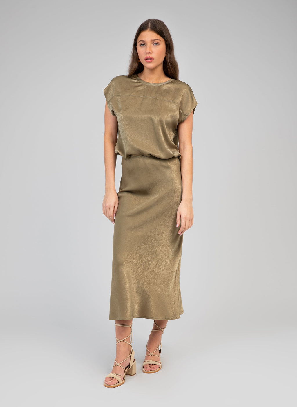 Jupe Midi Galvine Kaki