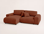 Garance - Reversible 4-Seater Corner Sofa - Corduroy - Terracotta