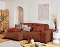 Garance - Reversible 4-Seater Corner Sofa - Corduroy - Terracotta