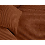 Garance - Canapé Droit - 2 Places - Velours Côtelé - Terracotta