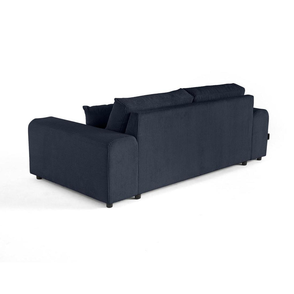 Garance - Straight Sofa - 3 Seater - Corduroy - Midnight Blue