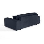 Garance - Straight Sofa - 3 Seater - Corduroy - Midnight Blue