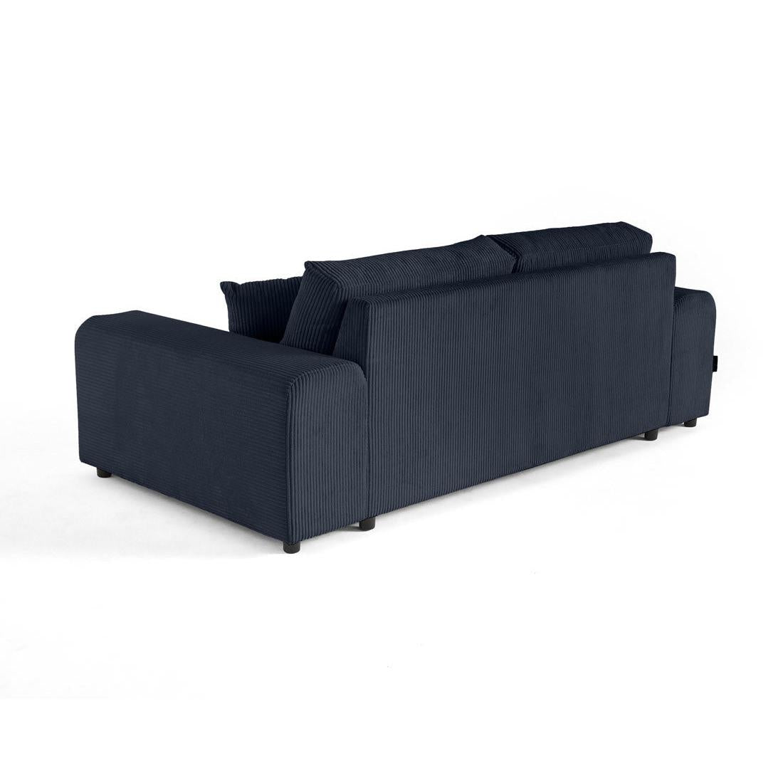 Garance - Straight Sofa - 3 Seater - Corduroy - Midnight Blue