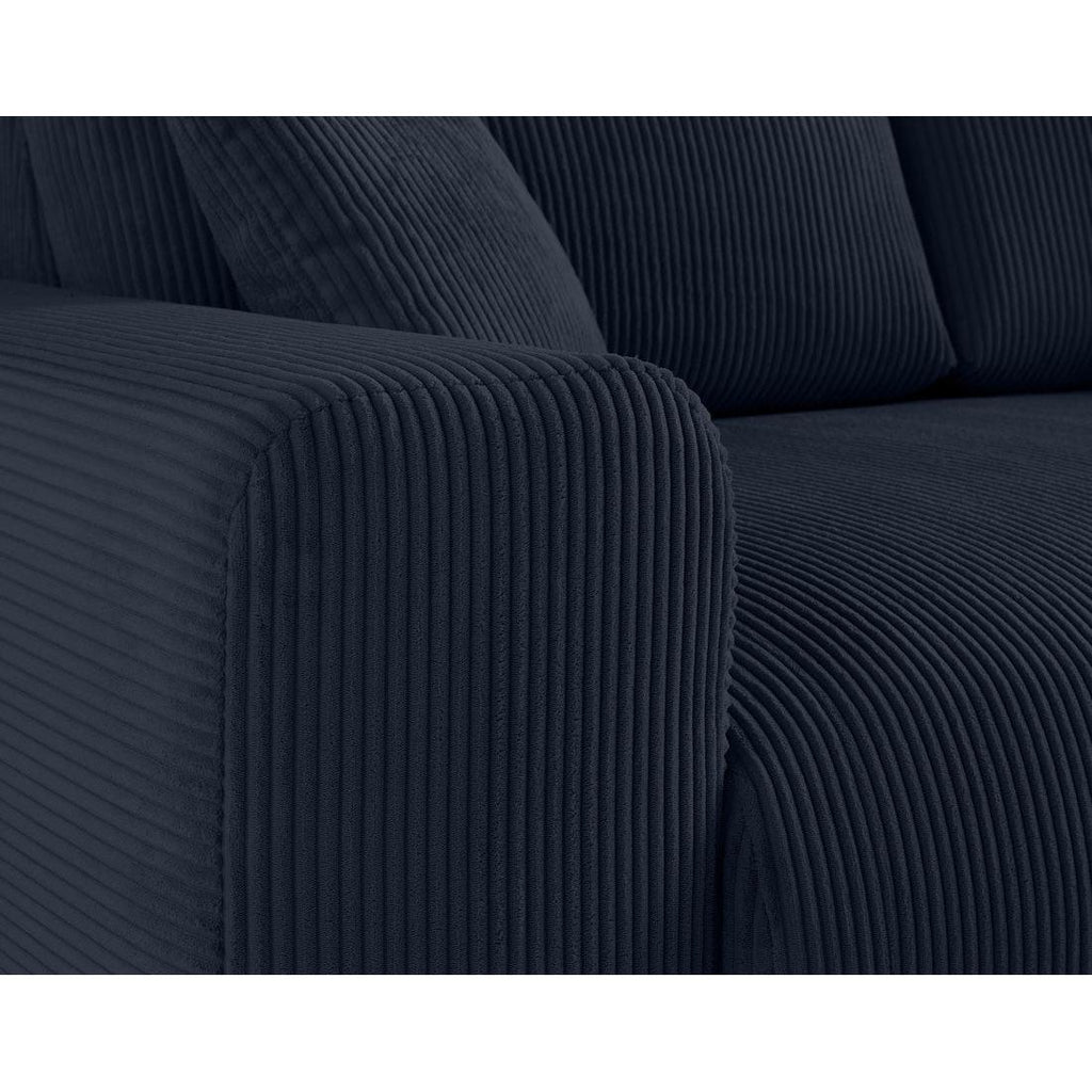 Garance - Straight Sofa - 3 Seater - Corduroy - Midnight Blue