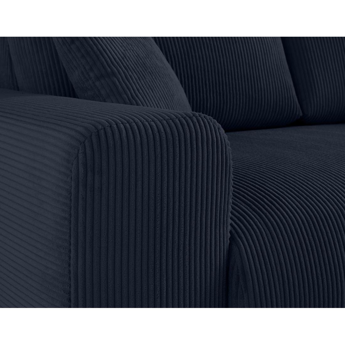 Garance - Straight Sofa - 3 Seater - Corduroy - Midnight Blue