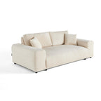 Garance - Straight Sofa - 3-Seater - Corduroy - Beige