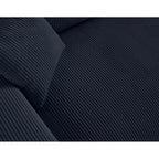 Garance - Straight Sofa - 3 Seater - Corduroy - Midnight Blue
