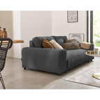 Garance - Straight Sofa - 3-Seater - Corduroy - Dark Grey