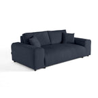Garance - Straight Sofa - 3 Seater - Corduroy - Midnight Blue