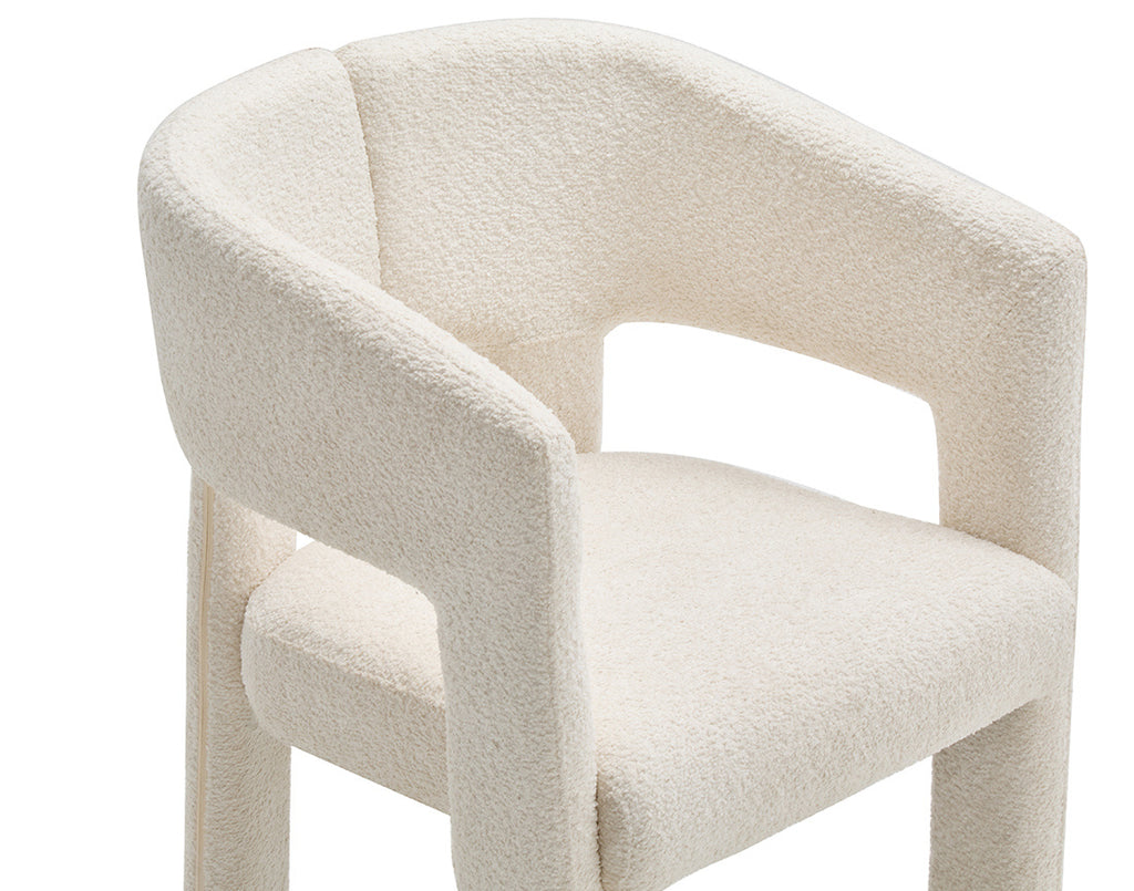 Gaspard - Armchair - Bouclé Fabric - Beige