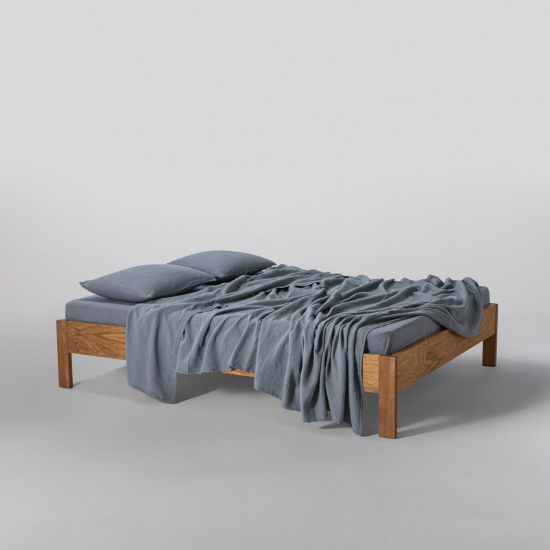 Flat Sheet - In Cotton Gauze 185G/M² - Frost Blue
