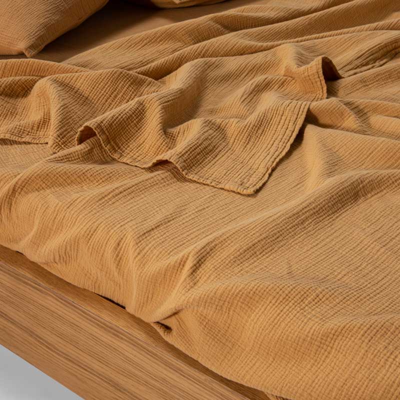 Flat Sheet - In Cotton Gauze 185G/M² - Honey