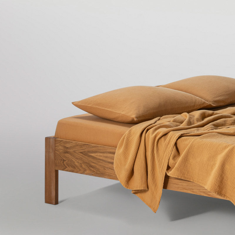 Fitted Sheet - In Cotton Gauze 185G/M² - Honey