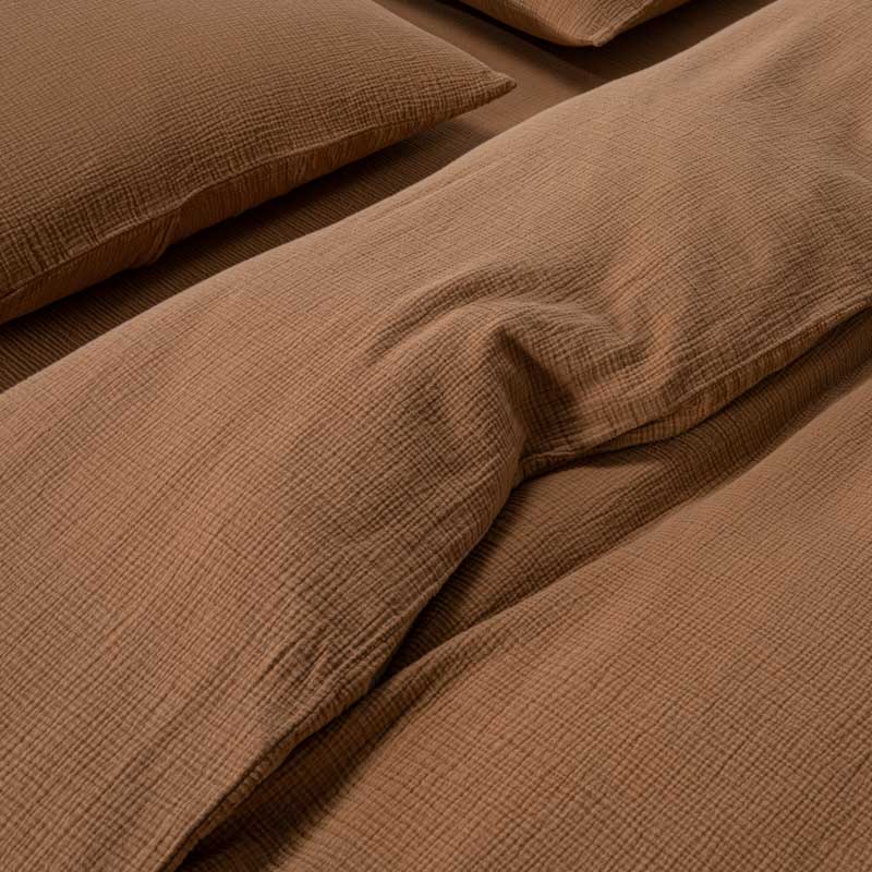 Duvet Cover - In Cotton Gauze 185G/M² - Hazelnuts