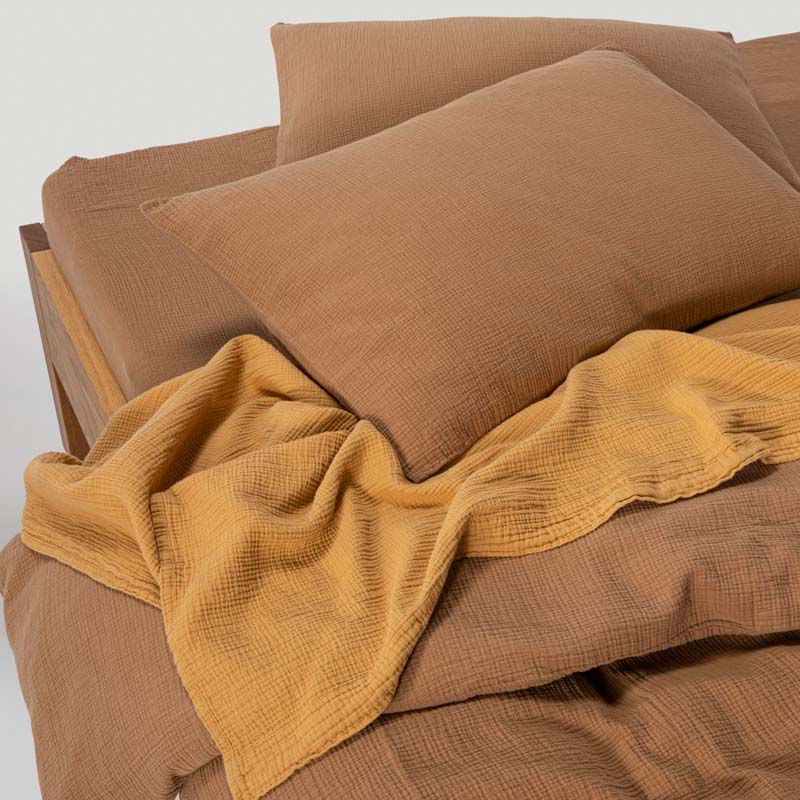 Duvet Cover - In Cotton Gauze 185G/M² - Hazelnuts