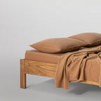 Fitted Sheet - In Cotton Gauze 185G/M² - Hazelnuts