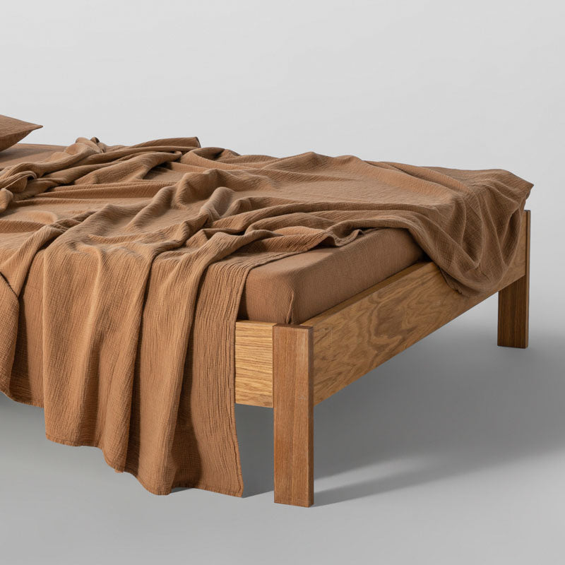 Flat Sheet - In Cotton Gauze 185G/M² - Hazelnuts