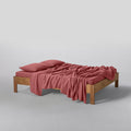 Flat Sheet - In Cotton Gauze 185G/M² - Brick Pink