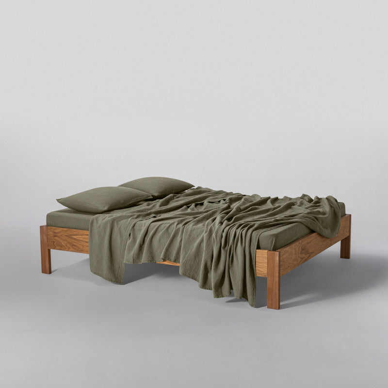 Flat Sheet - In Cotton Gauze 185G/M² - Forest Green