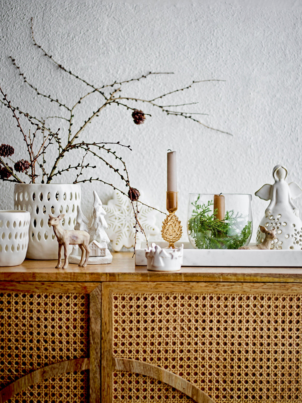 Majsa - Lot de 2 Plateaux - Blanc - Marbre