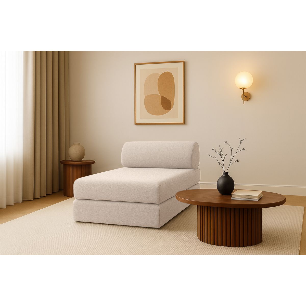 Gemma Daybed - 3 Seater - Smooth Fabric