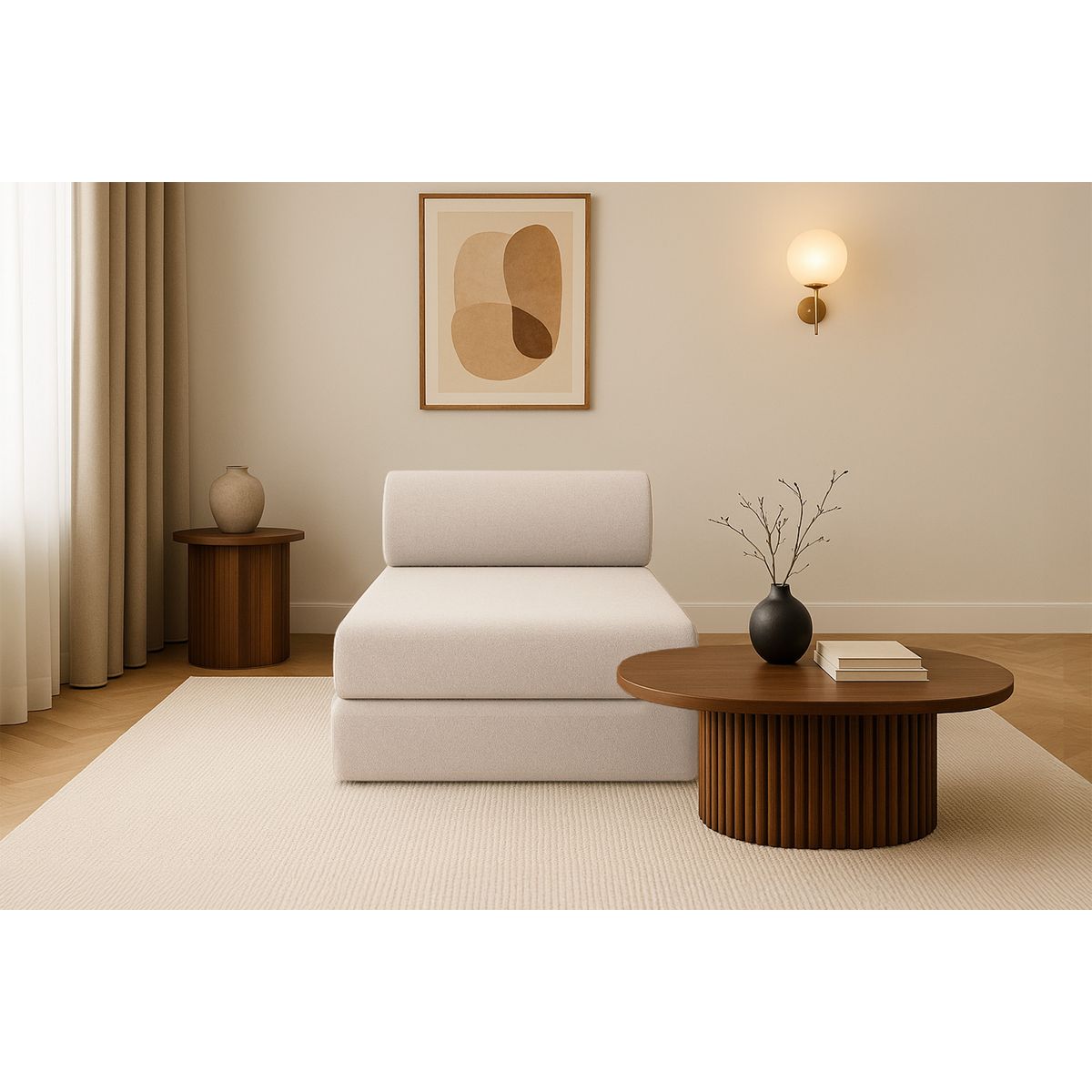 Gemma Daybed - 3 Seater - Smooth Fabric