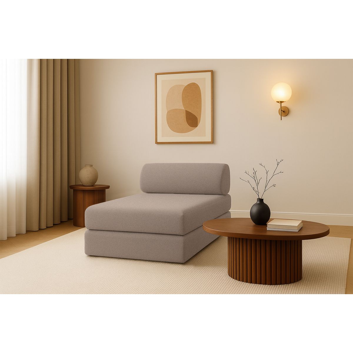 Gemma Daybed - 3 Seater - Smooth Fabric