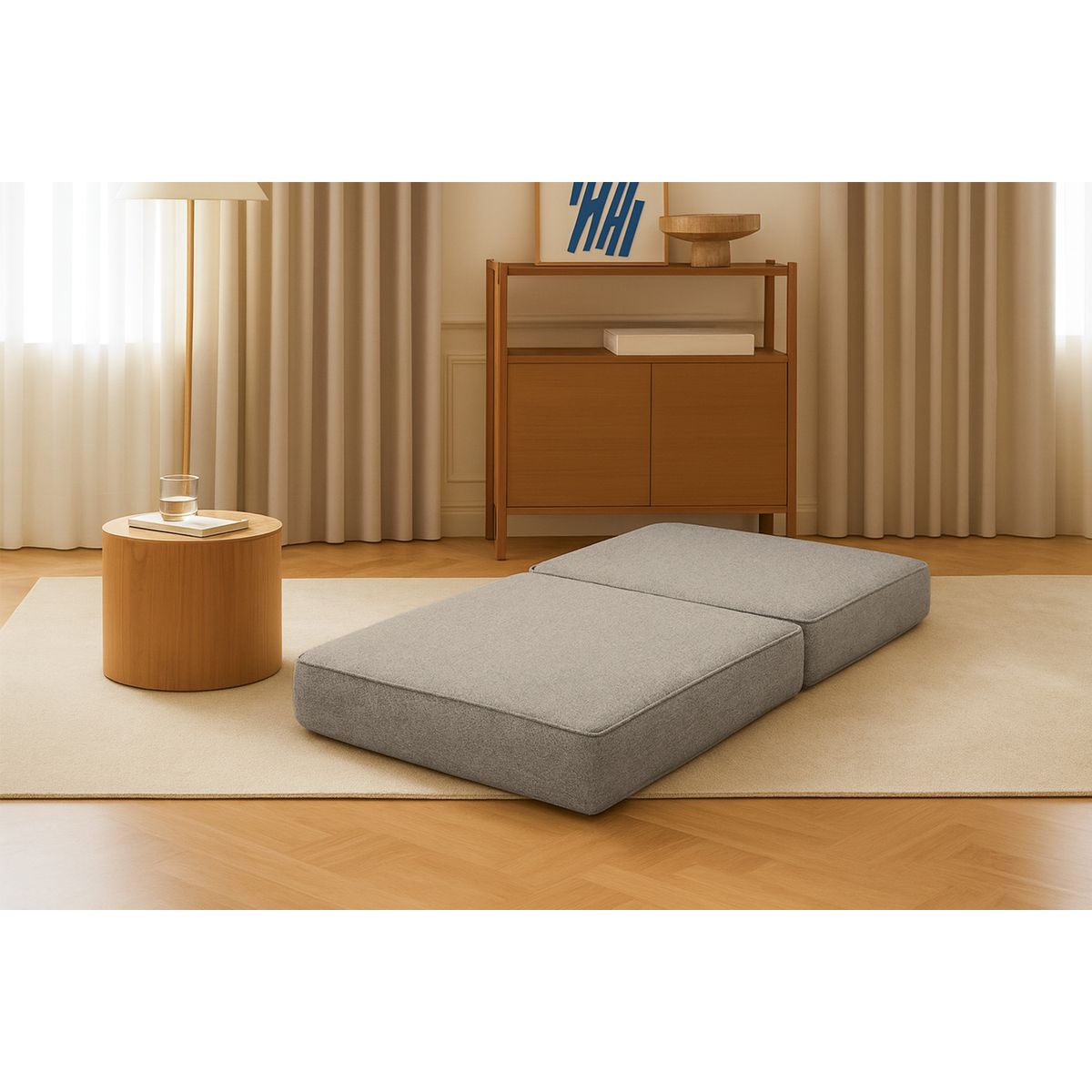 Pouf Gemma - Tissu Lisse