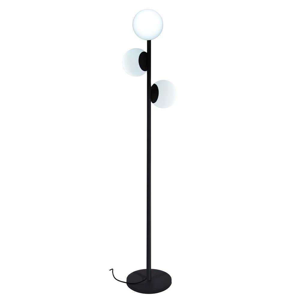 Wired floor lamp with metal base, powerful white LED lighting, GLOBY TREE H175cm, E27 base - REDDECO.com