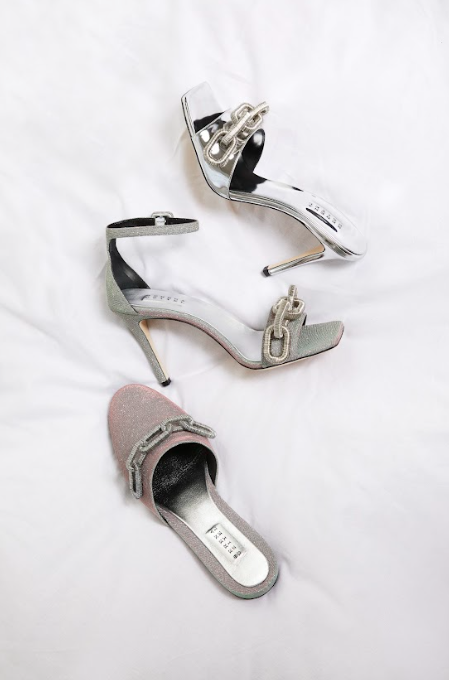 Catena Silver High-Heel Sandal