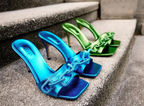 Catena Metallic Green High-Heel Sandal