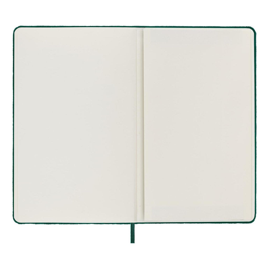 Carnet Textile Large 13X21 - Pages Lignées - Vert Bouteille