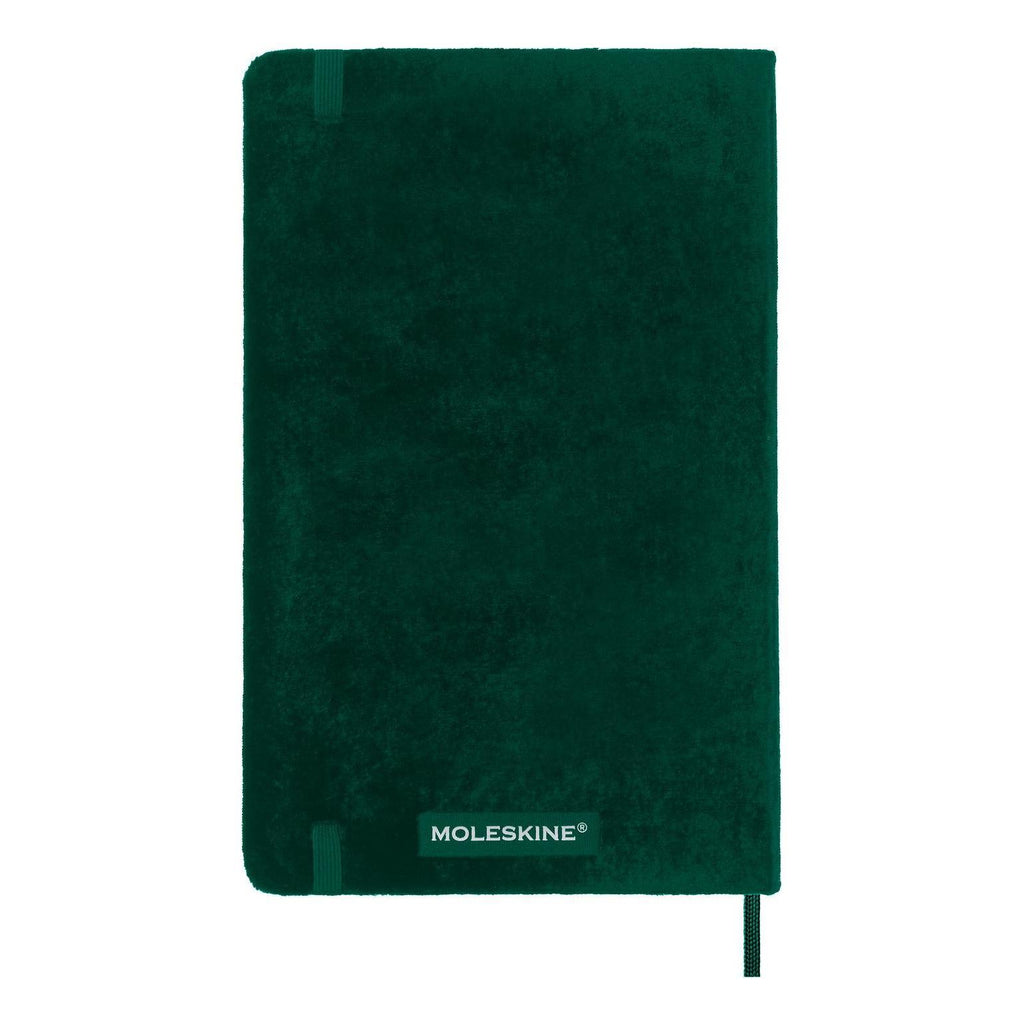 Carnet Textile Large 13X21 - Pages Lignées - Vert Bouteille