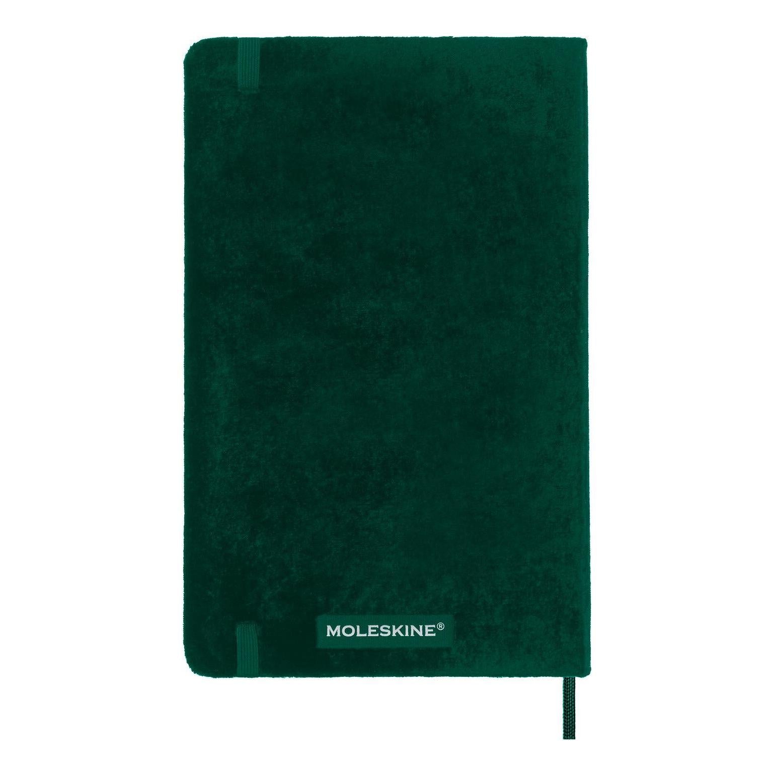 Carnet Textile Large 13X21 - Pages Lignées - Vert Bouteille