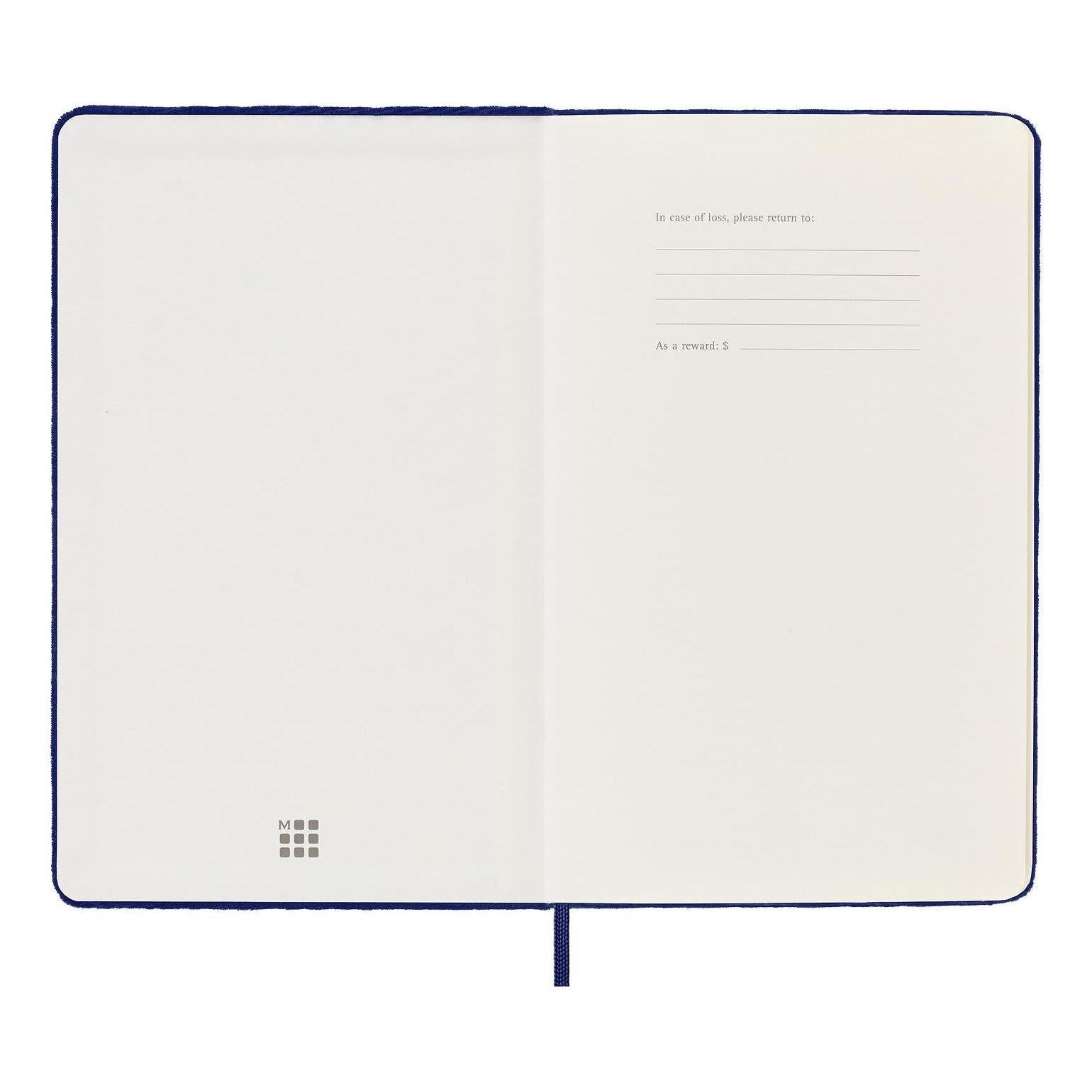 Carnet Textile Large 13X21 - Pages Lignées - Violet Iris