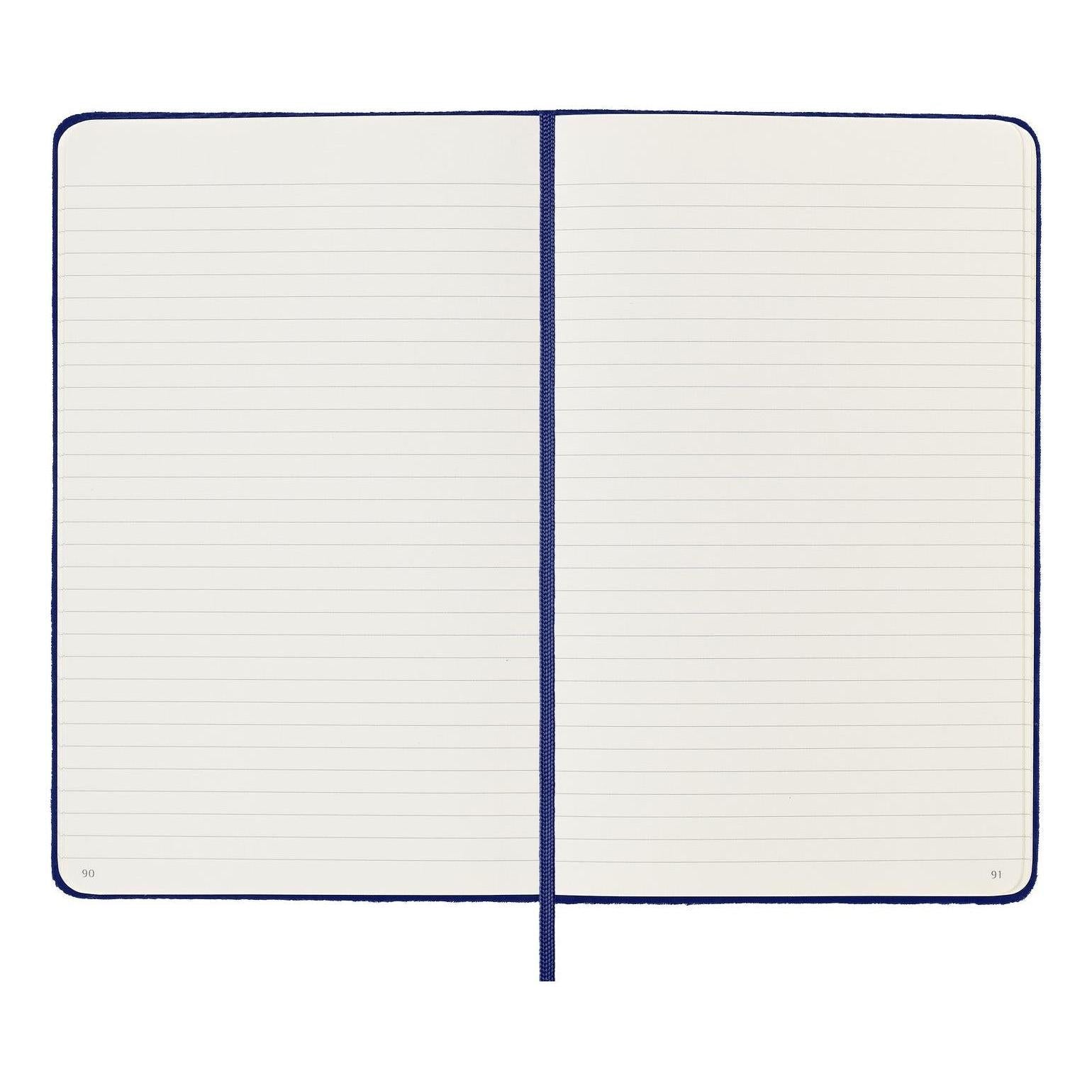 Carnet Textile Large 13X21 - Pages Lignées - Violet Iris
