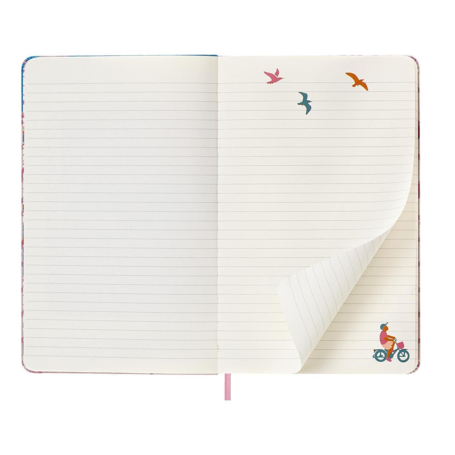 Limited Edition Large 13X21 Notebook - Ruled Pages - Bicycle