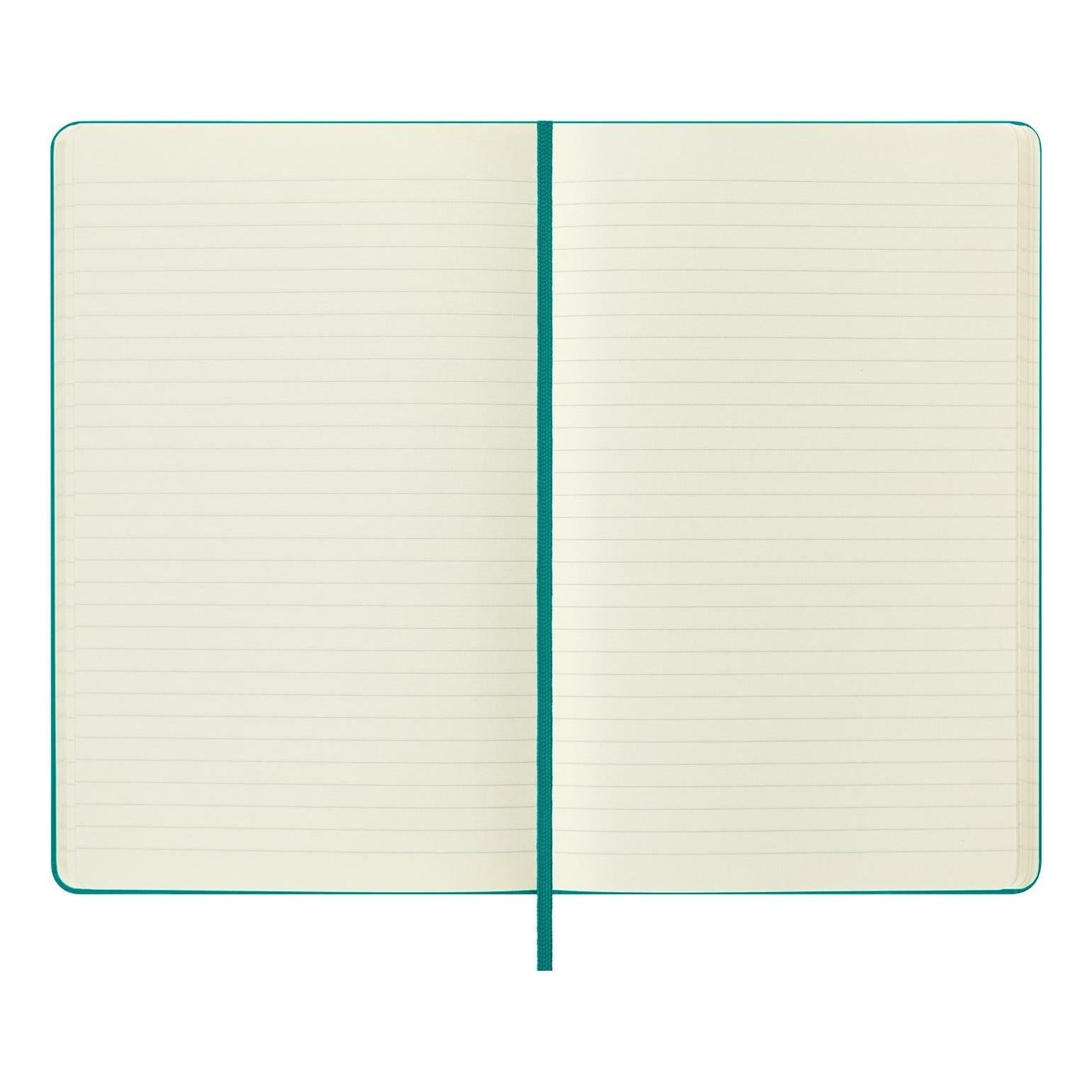 Carnet Classique Large 13X21 - Pages Lignées - Vert Magnétique